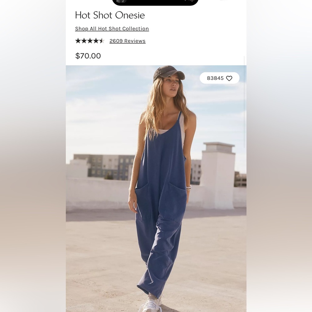 Navy blue free people hotshot onesie. Size small, runs big. Hardly worn.